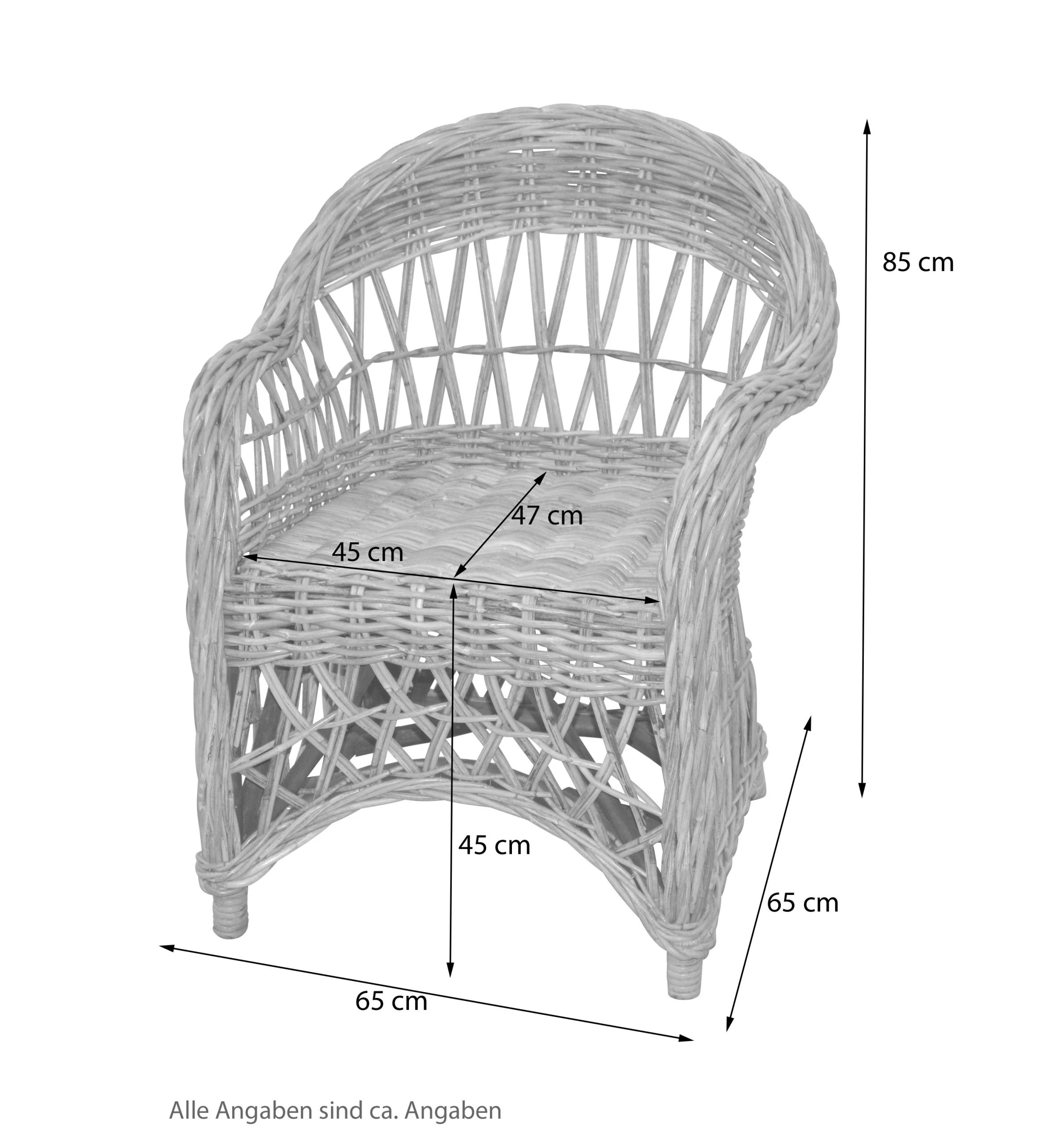 Möbel-direkt Rattansessel Sylt In Grau - Image 3