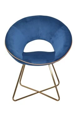Möbel-direkt Samt-Polsterstuhl (1Stück) Nora In Blau