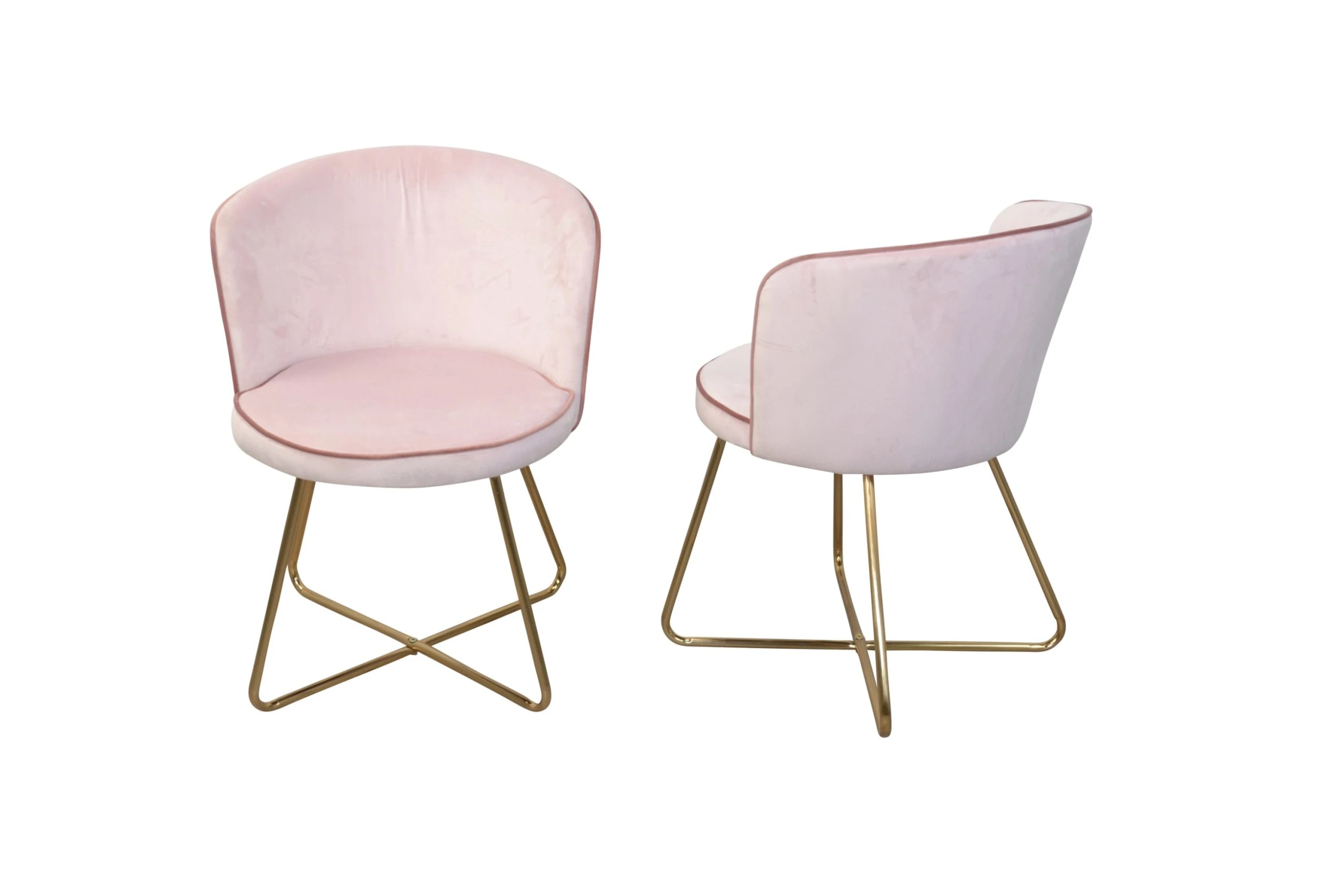 Möbel-direkt Samt-Polsterstuhl (2Stück) Nicki In Rosa - Image 3