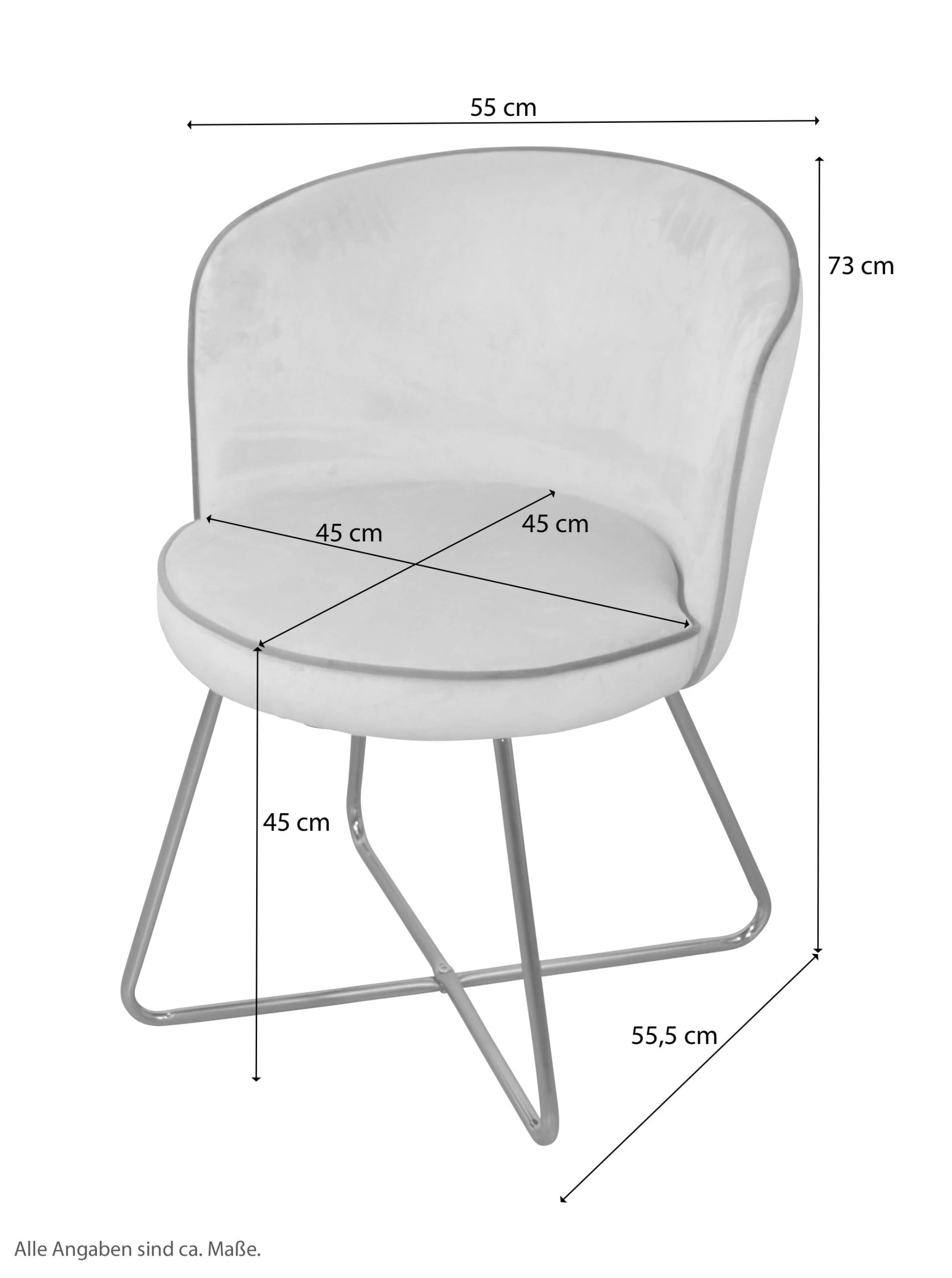 Möbel-direkt Samt-Polsterstuhl (2Stück) Nicki In Rosa - Image 4