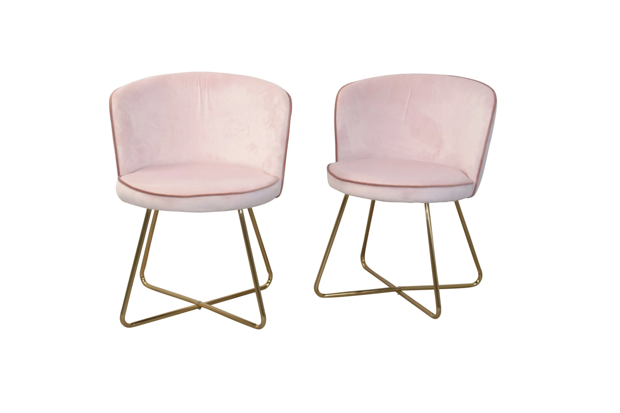 Möbel-direkt Samt-Polsterstuhl (2Stück) Nicki In Rosa