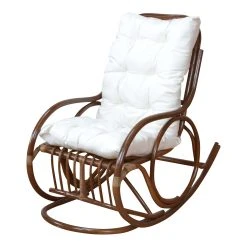 Möbel-direkt Schaukelstuhl Mit Auflage Relax In Braun