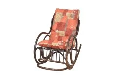 Möbel-direkt Schaukelstuhl Mit Auflage Schaukelstuhl Mit Kissen In Braun