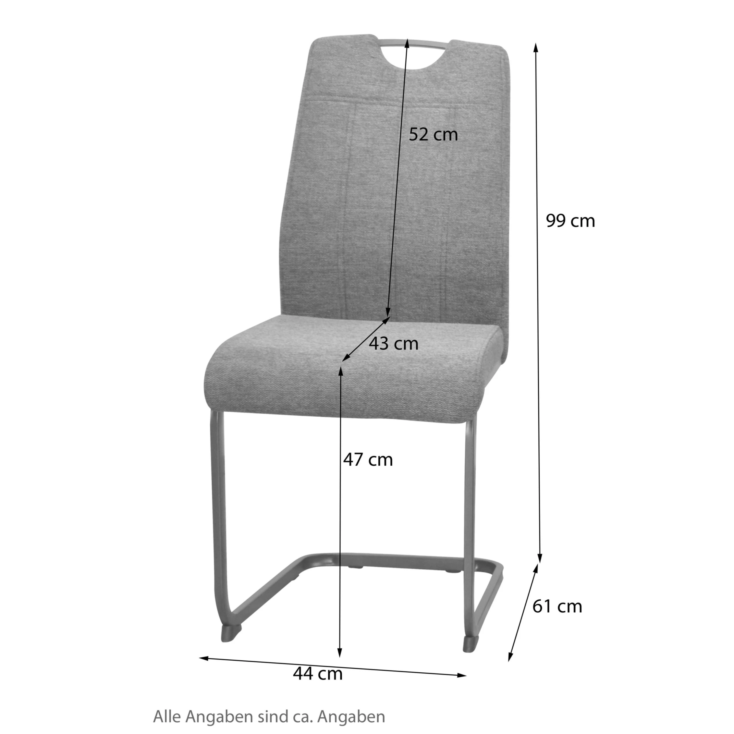 Möbel-direkt Schwingstuhl-Set (4Stück) Leon In Grün - Image 2