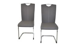 Möbel-direkt Schwingstühle (2 Stück) Laura In Grau