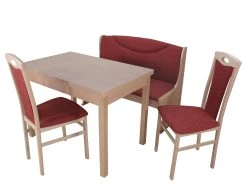 Möbel-direkt Sitzgruppe 4-teilig "Madrid" In Buche Natur-nuss Dunkel