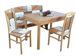 Möbel-direkt Sitzgruppe 4-teilig "Madrid" In Weiß,buche Natur,nuss Dunkel