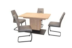 Möbel-direkt Tischgruppe- 5teilig Ben In Stühle Grau