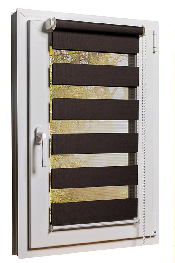 Moebel17 Fensterrollo Duorollo Sichtschutz Sonnenschutz Klemmfix Braun 40 X 160 - Image 2