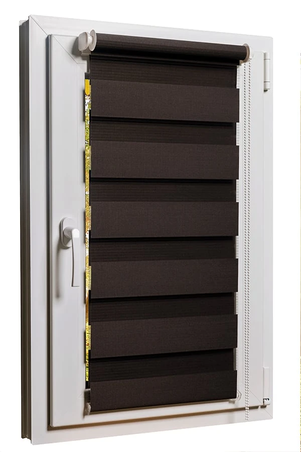 Moebel17 Fensterrollo Duorollo Sichtschutz Sonnenschutz Klemmfix Braun 40 X 160 - Image 3