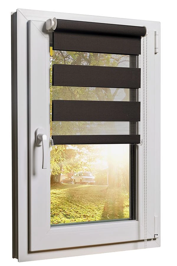 Moebel17 Fensterrollo Duorollo Sichtschutz Sonnenschutz Klemmfix Braun 40 X 160