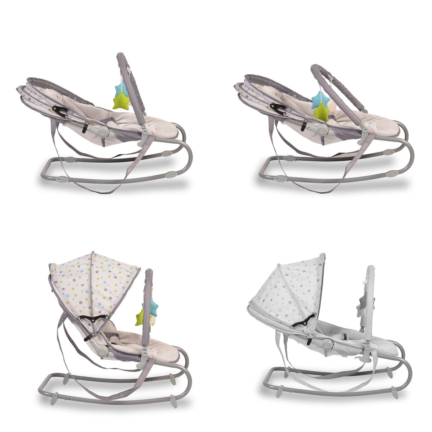 Moni Babywippe Lulu Spielbogen In Grau - Image 6