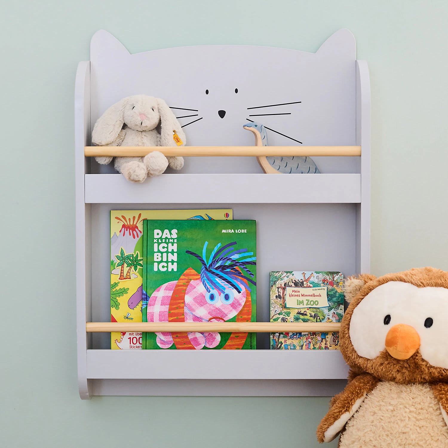 MyToys ORIGINALS Wandregal Katze, Grau