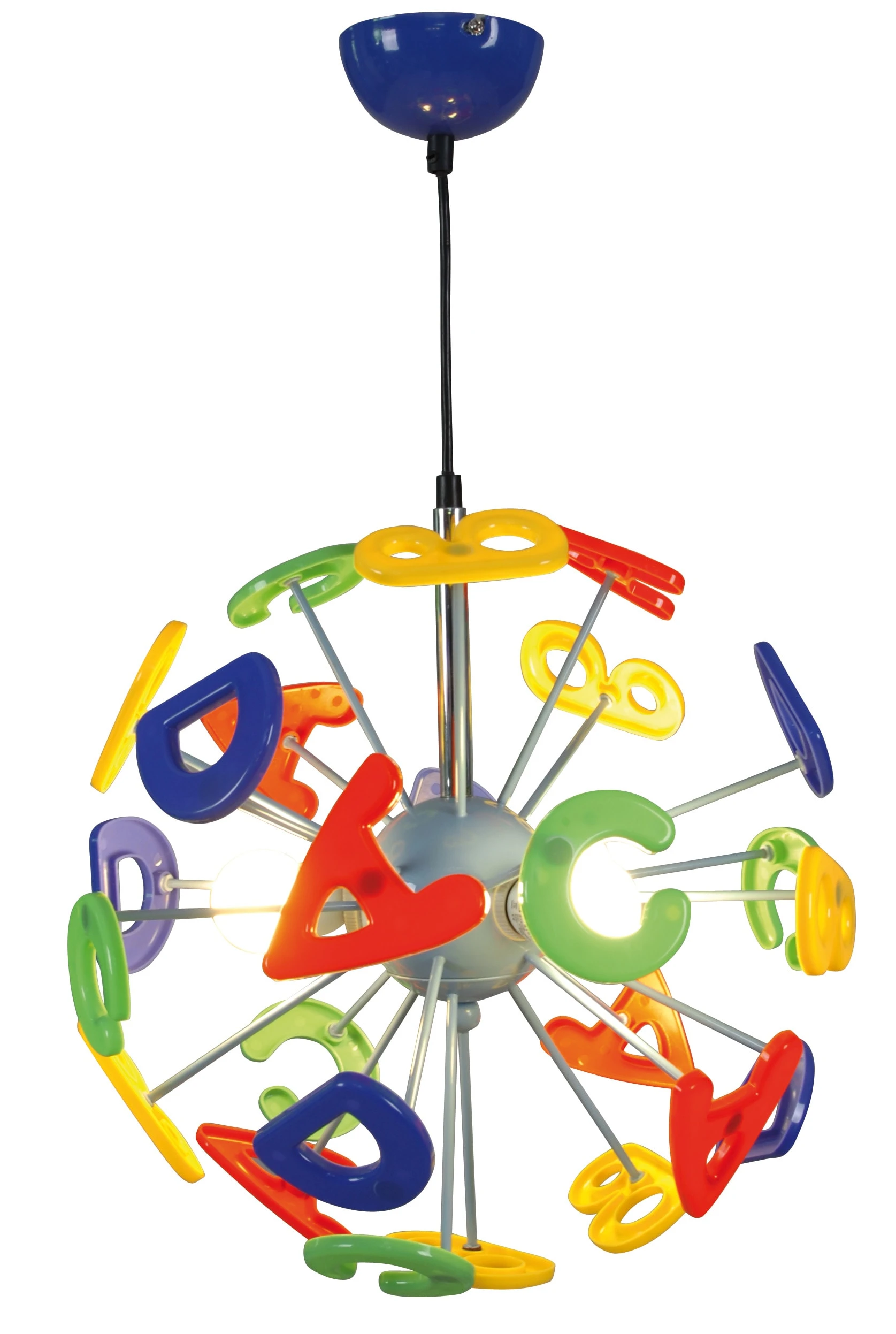 Näve Kinderpendelleuchte Buchstaben "Kizi" Ø 40 Cm In Bunt