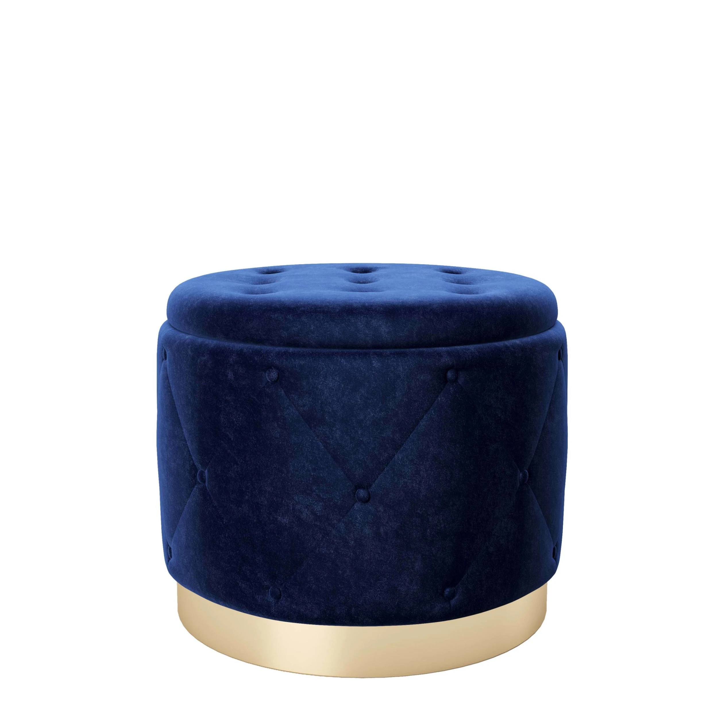 Playboy Pouf "LIZ" In Blue Lagoon - (B)50 X (H)40 X (T)50 Cm