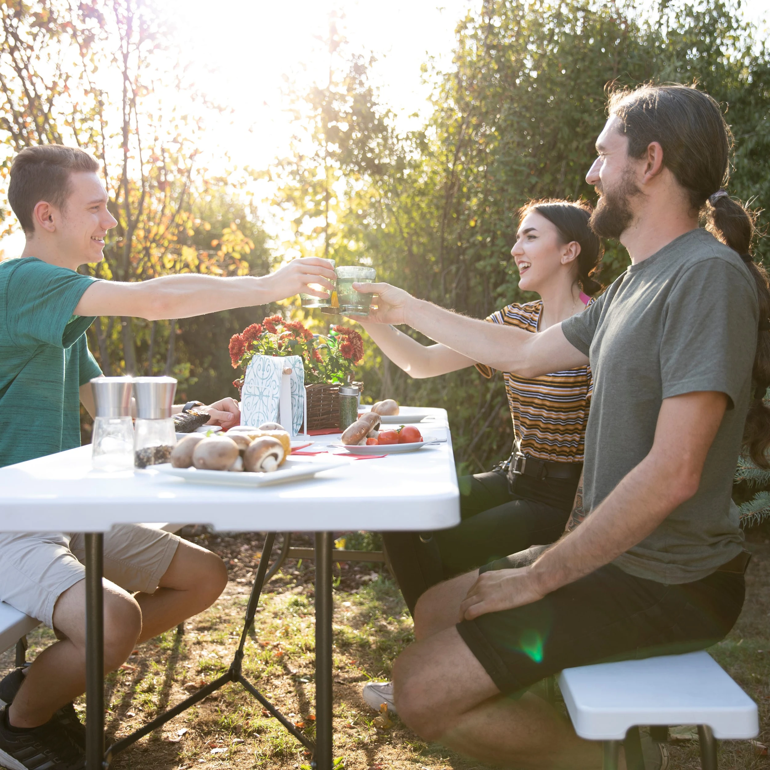 Relaxdays 2x Bierbank In Weiß - (B)180 X (H)42 X (T)25 Cm - Image 3