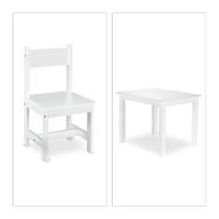 Relaxdays 3tlg. Kindersitzgruppen Set In Weiß