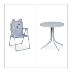 Relaxdays Camping Kindersitzgruppe Maus In Grau