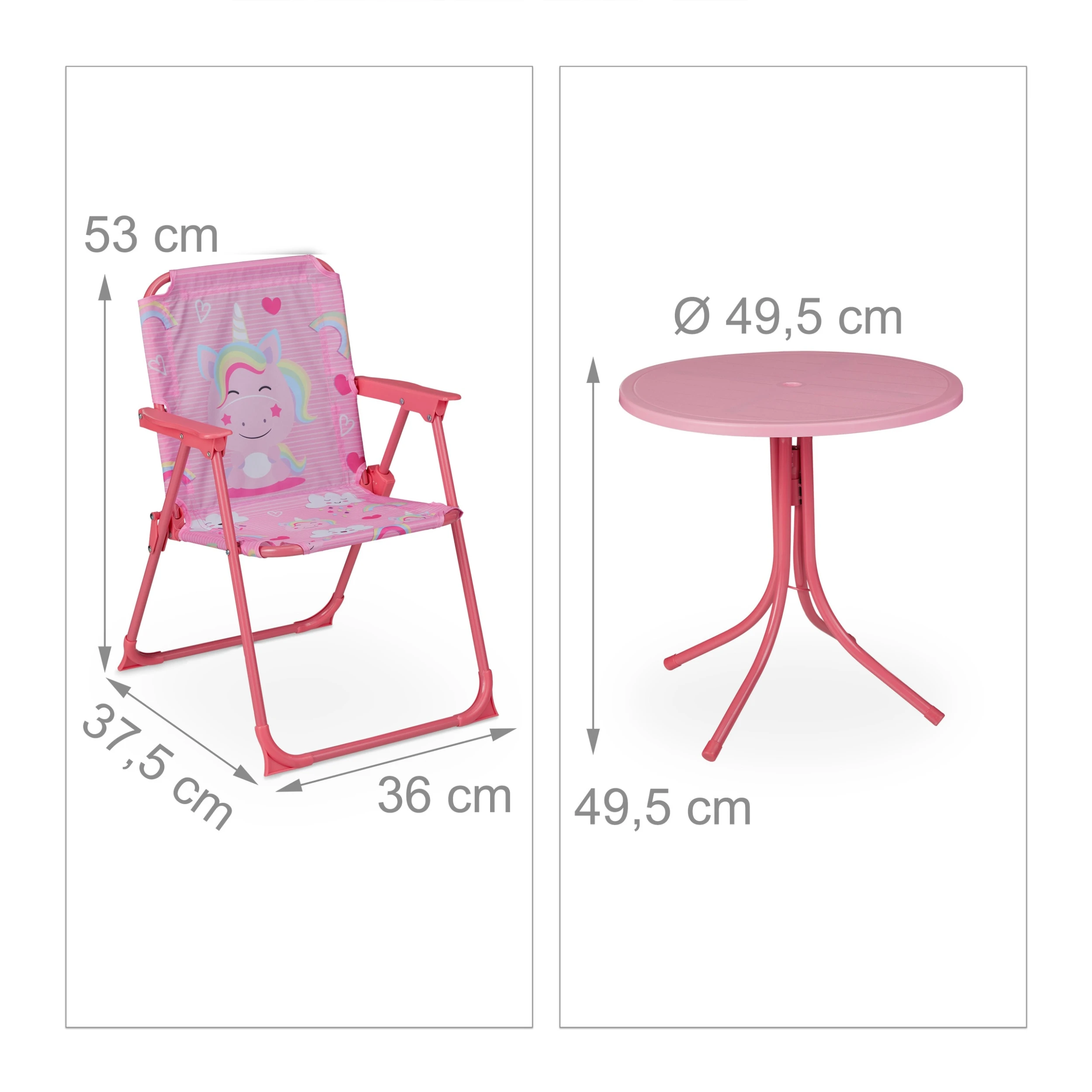 Relaxdays Camping Kindersitzgruppe Unicorn – Bild 4