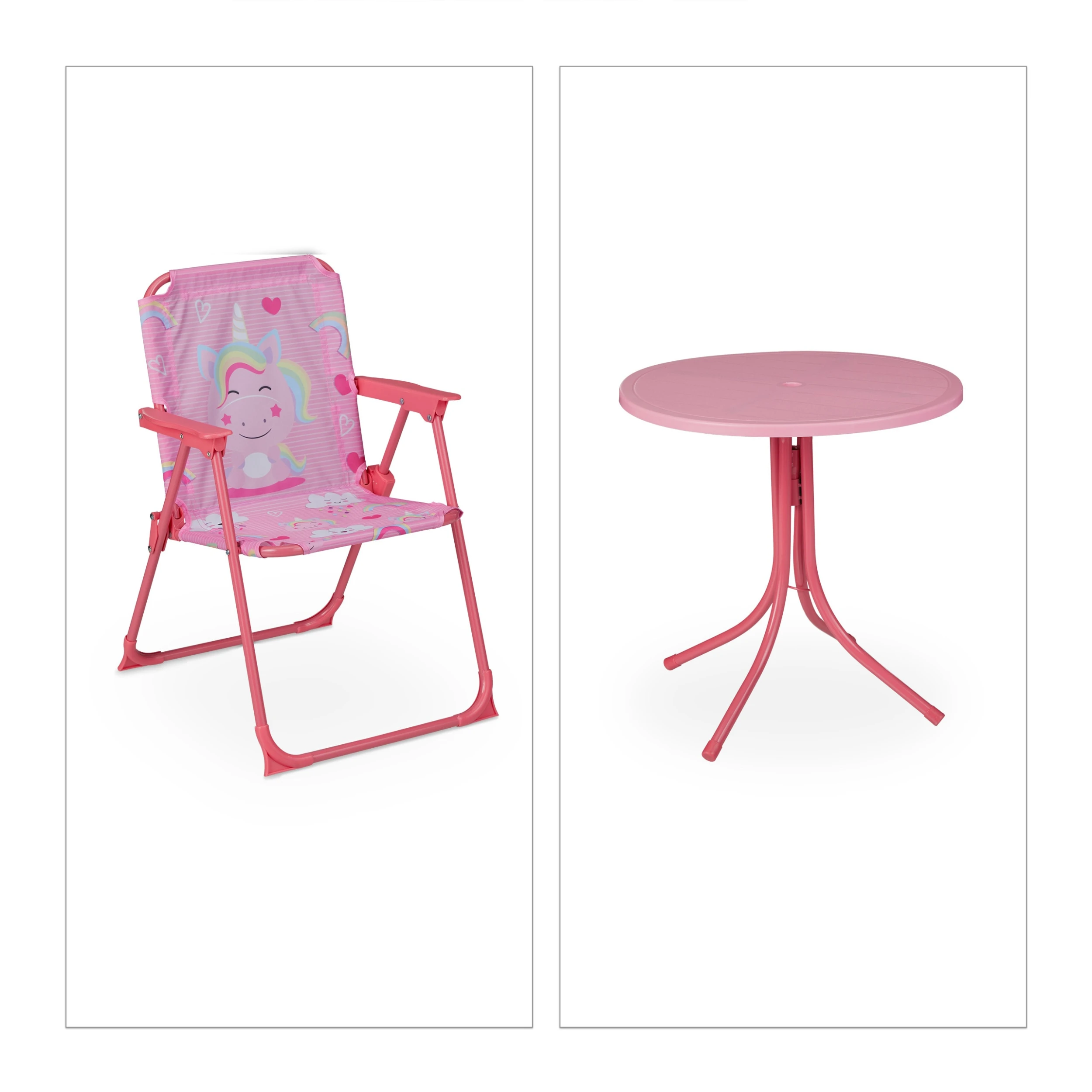 Relaxdays Camping Kindersitzgruppe Unicorn