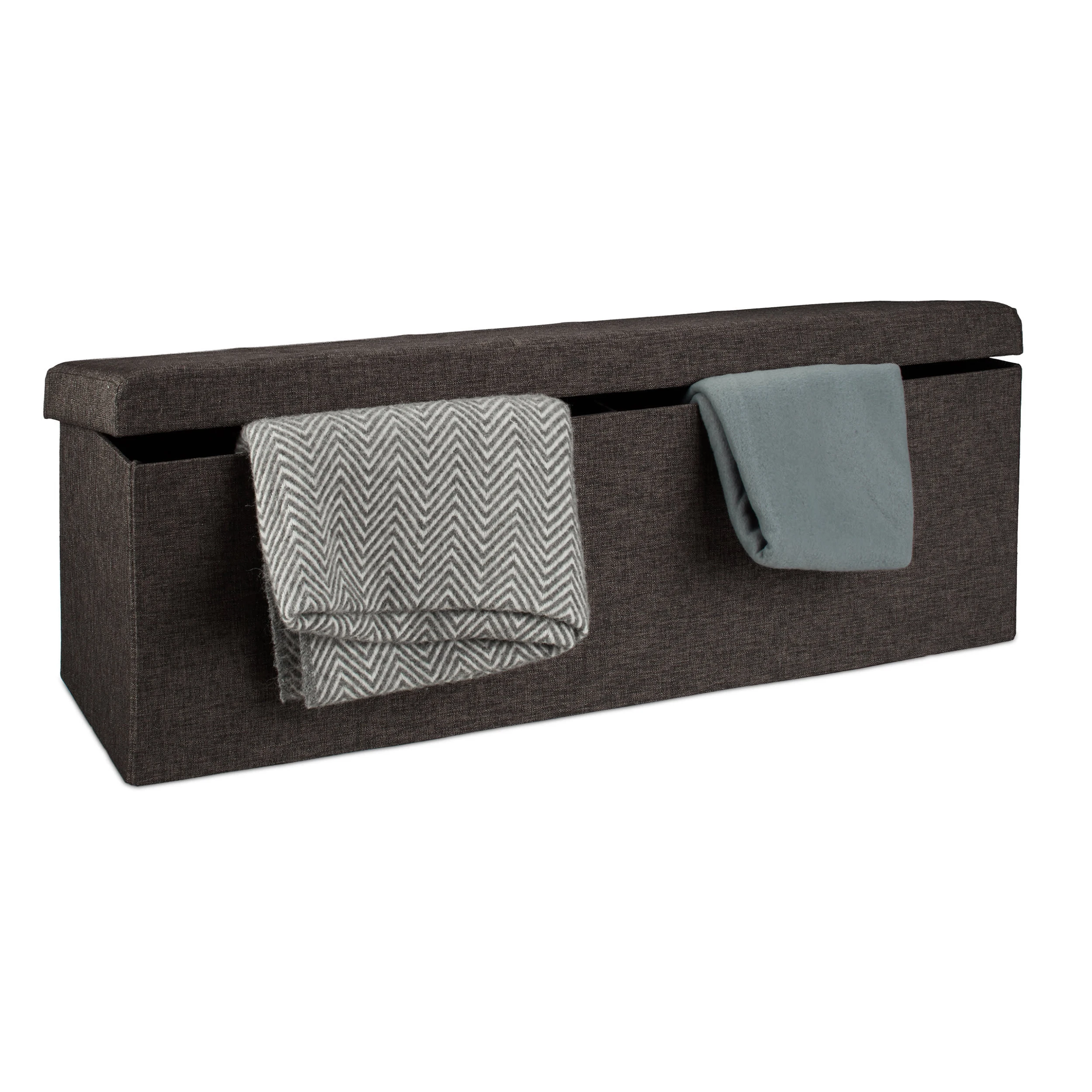 Relaxdays Faltbare Sitzbank In Braun - (B)114 X (H)38 X (T)38 Cm - Image 3