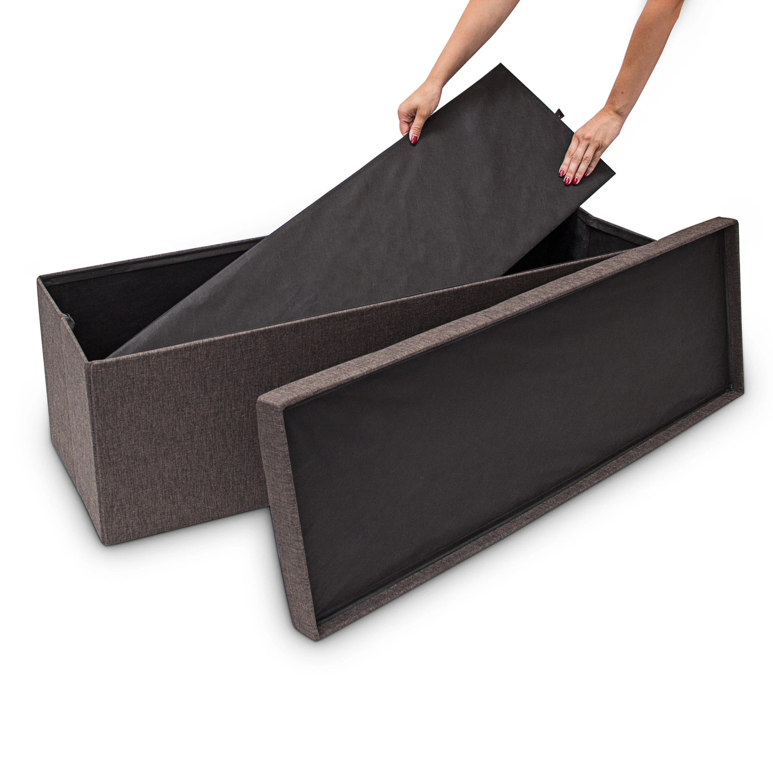 Relaxdays Faltbare Sitzbank In Braun - (B)114 X (H)38 X (T)38 Cm - Image 6