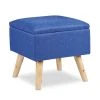Relaxdays Hocker In Blau - (B)40 X (H)40 X (T)40 Cm
