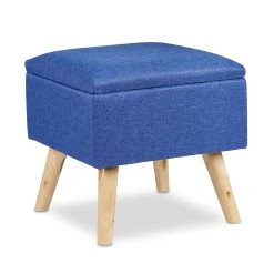 Relaxdays Hocker In Blau - (B)40 X (H)40 X (T)40 Cm