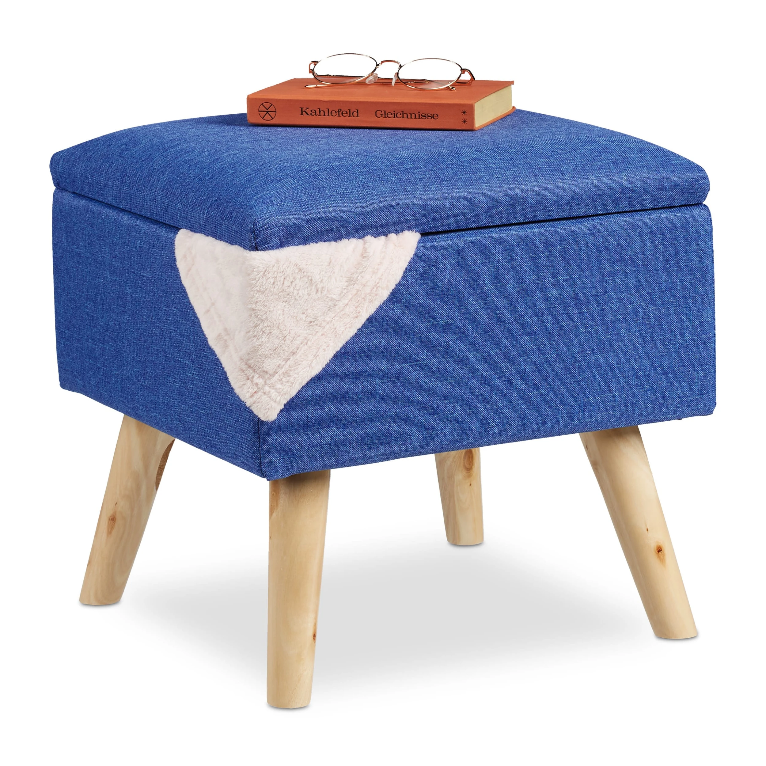 Relaxdays Hocker In Blau - (B)40 X (H)40 X (T)40 Cm - Image 8