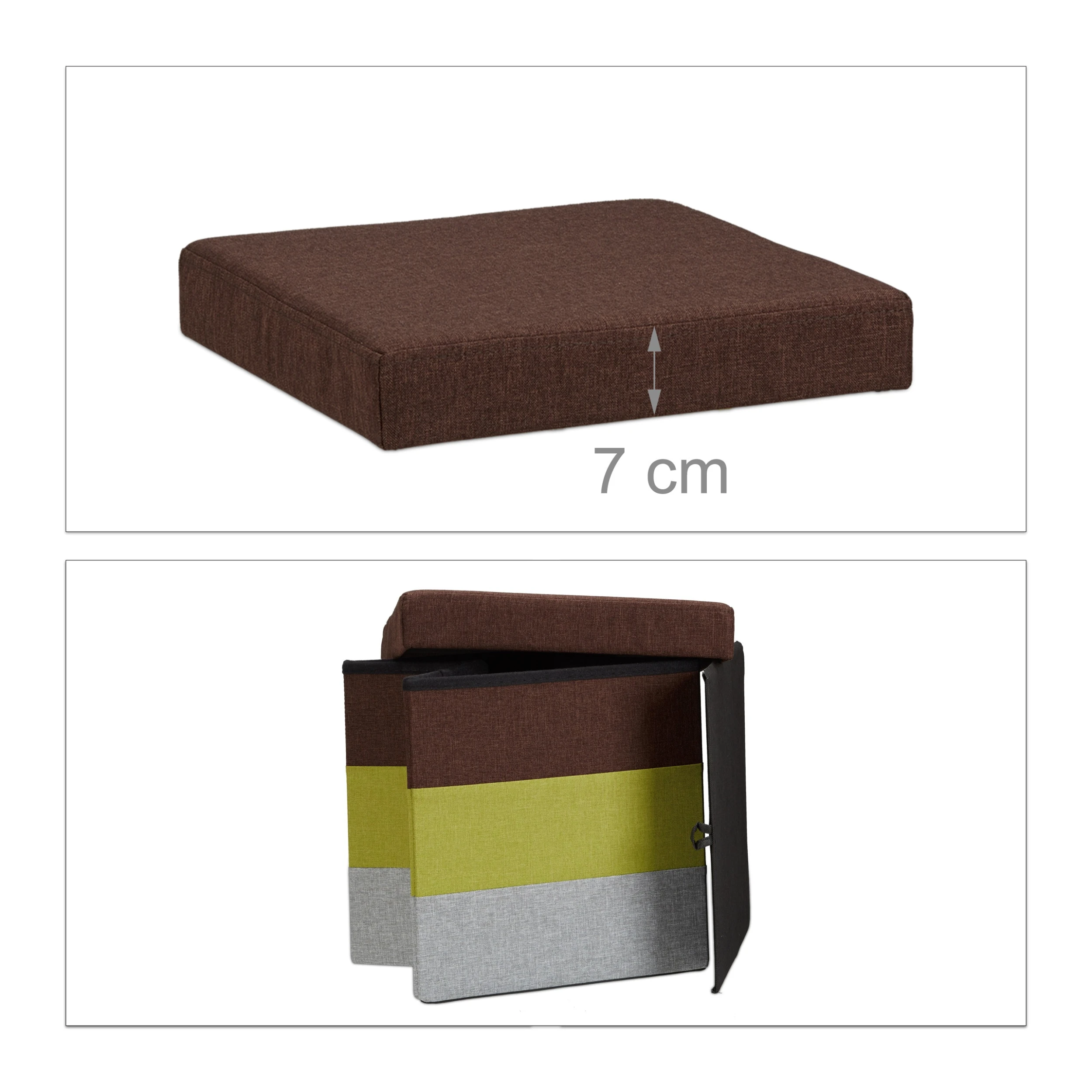 Relaxdays Hocker In Bunt - (B)38 X (H)38 X (T)38 Cm - Image 6