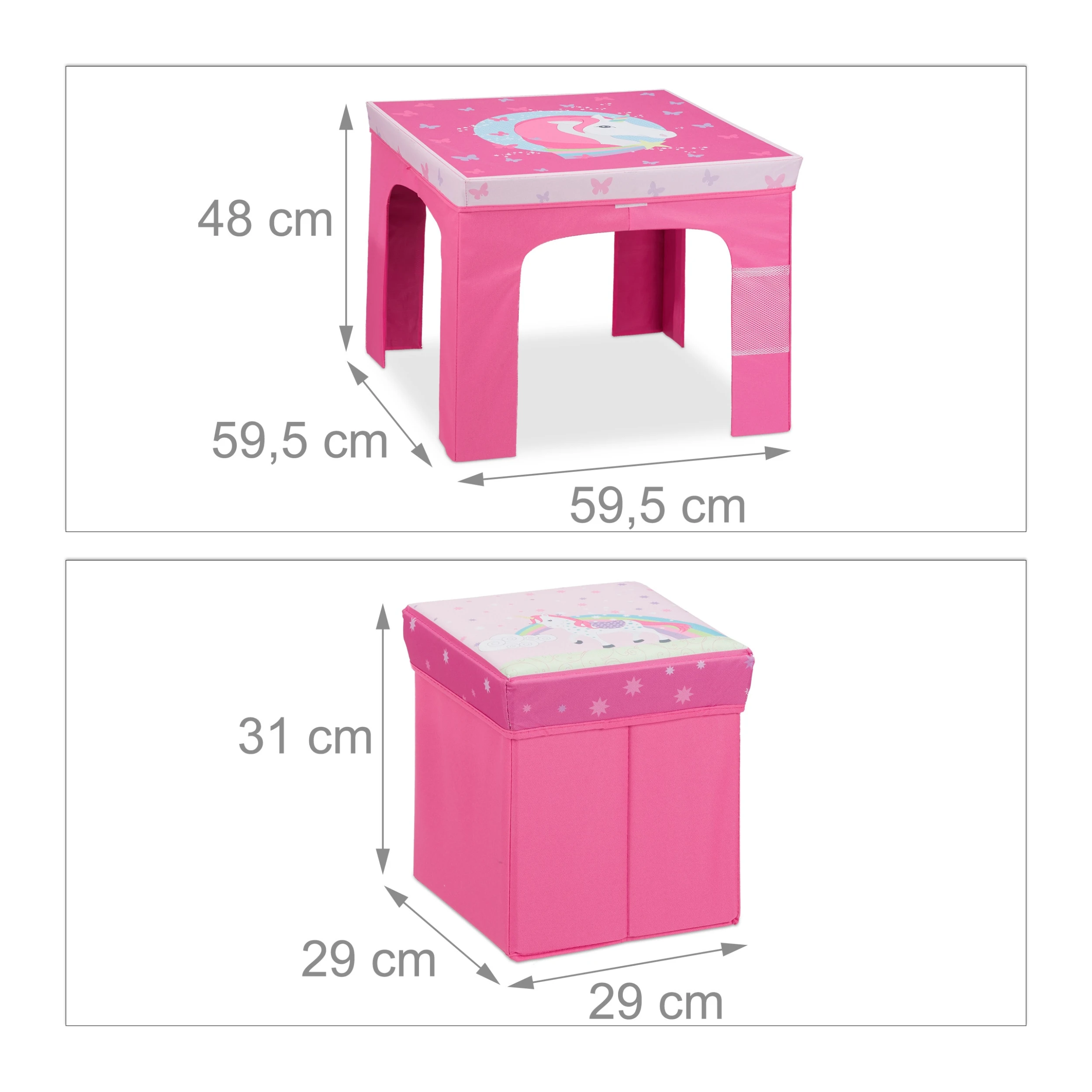 Relaxdays Kinder-Sitzgruppe "Einhorn" In Pink - Image 4