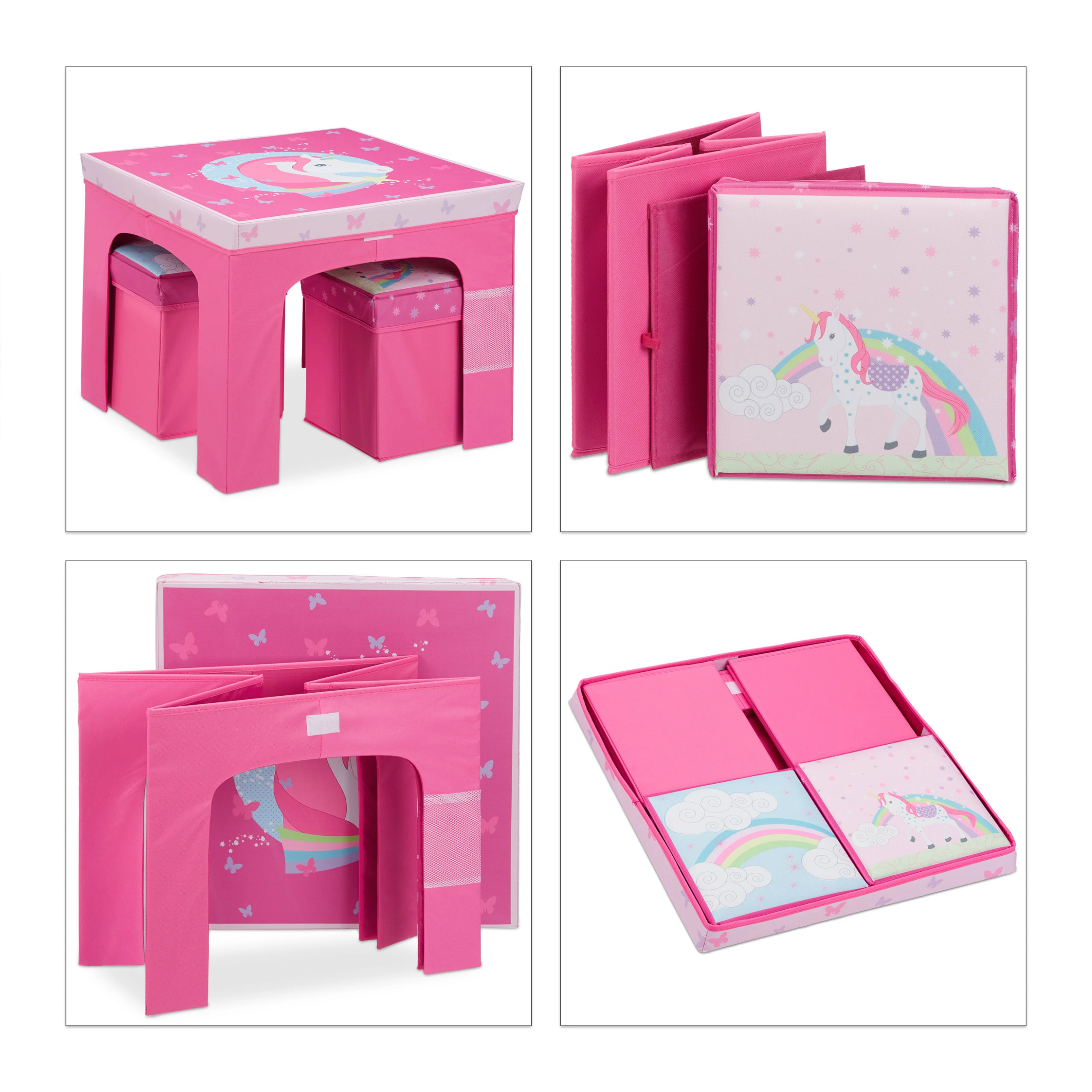 Relaxdays Kinder-Sitzgruppe "Einhorn" In Pink - Image 6