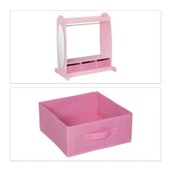 Relaxdays Kinderkleiderständer In Rosa - (B)97,5 X (H)107 X (T)61 Cm