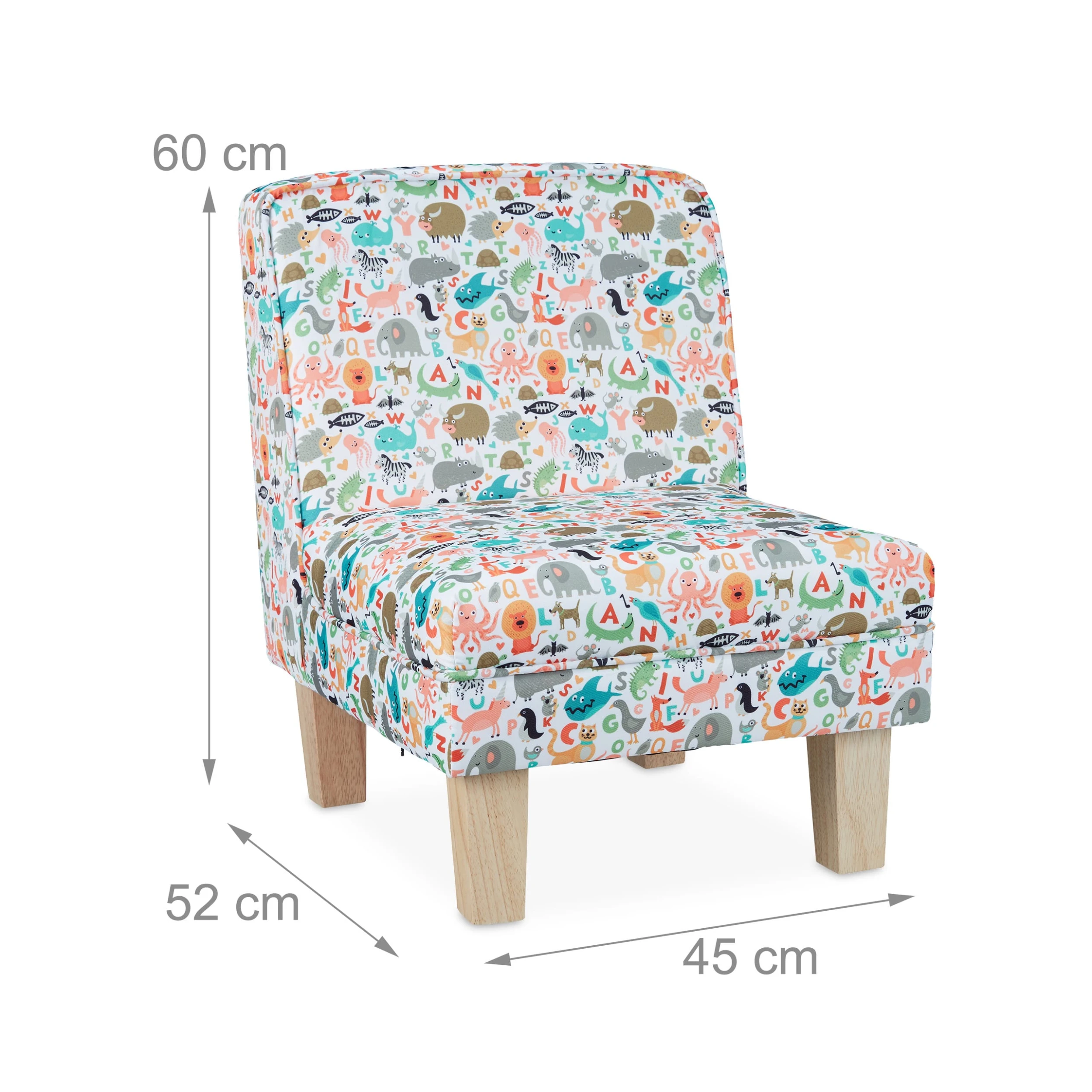 Relaxdays Kindersessel "Tiere" In Mehrfarbig - (B)45 X (H)60 X (T)52 Cm - Image 4