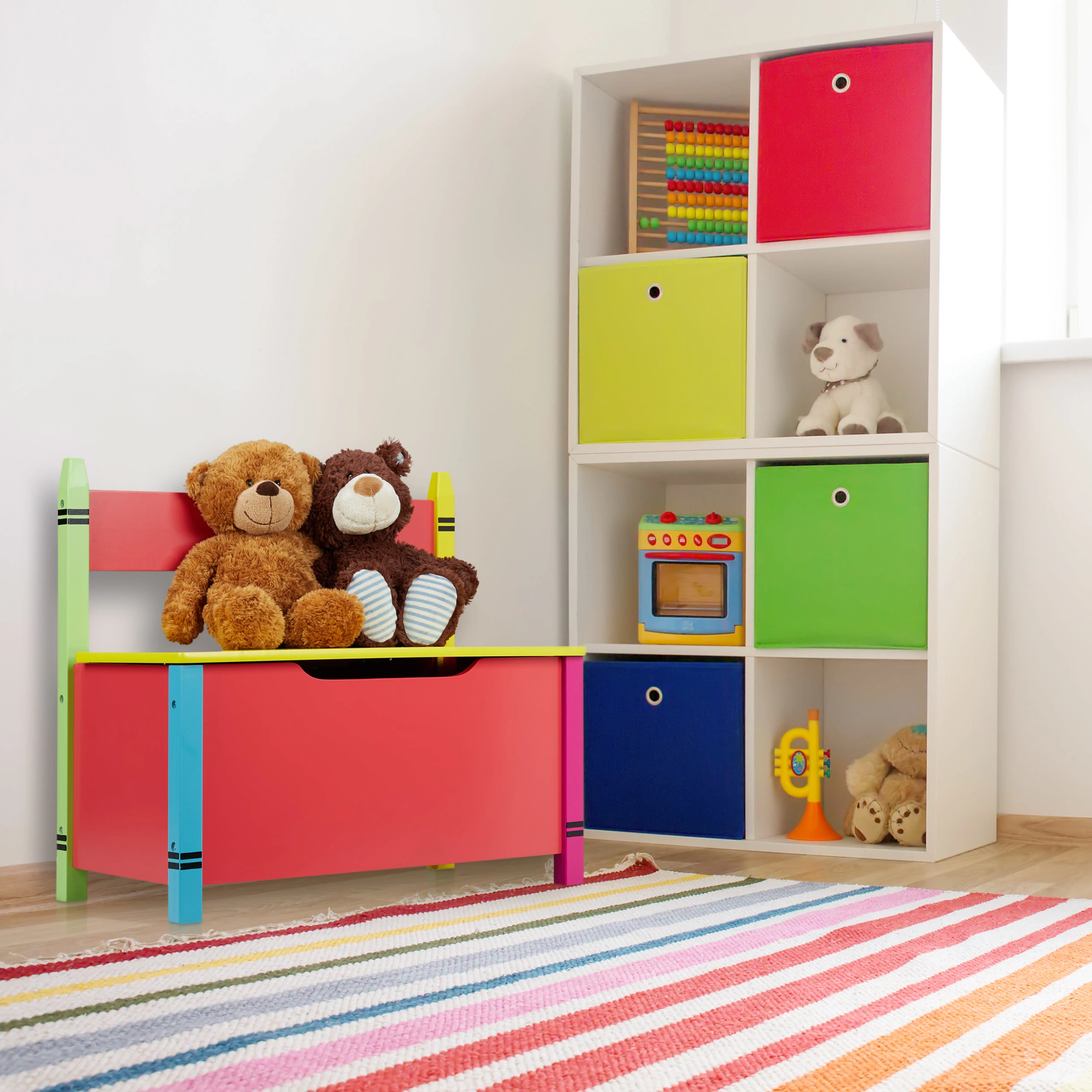 Relaxdays Kindersitzbank In Bunt - (B)60 X (H)54,5 X (T)35 Cm - Image 5