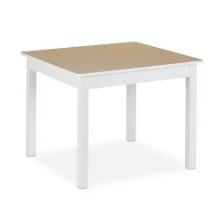 Relaxdays Kindertisch Mit 2 Stühlen In Weiß/Natur