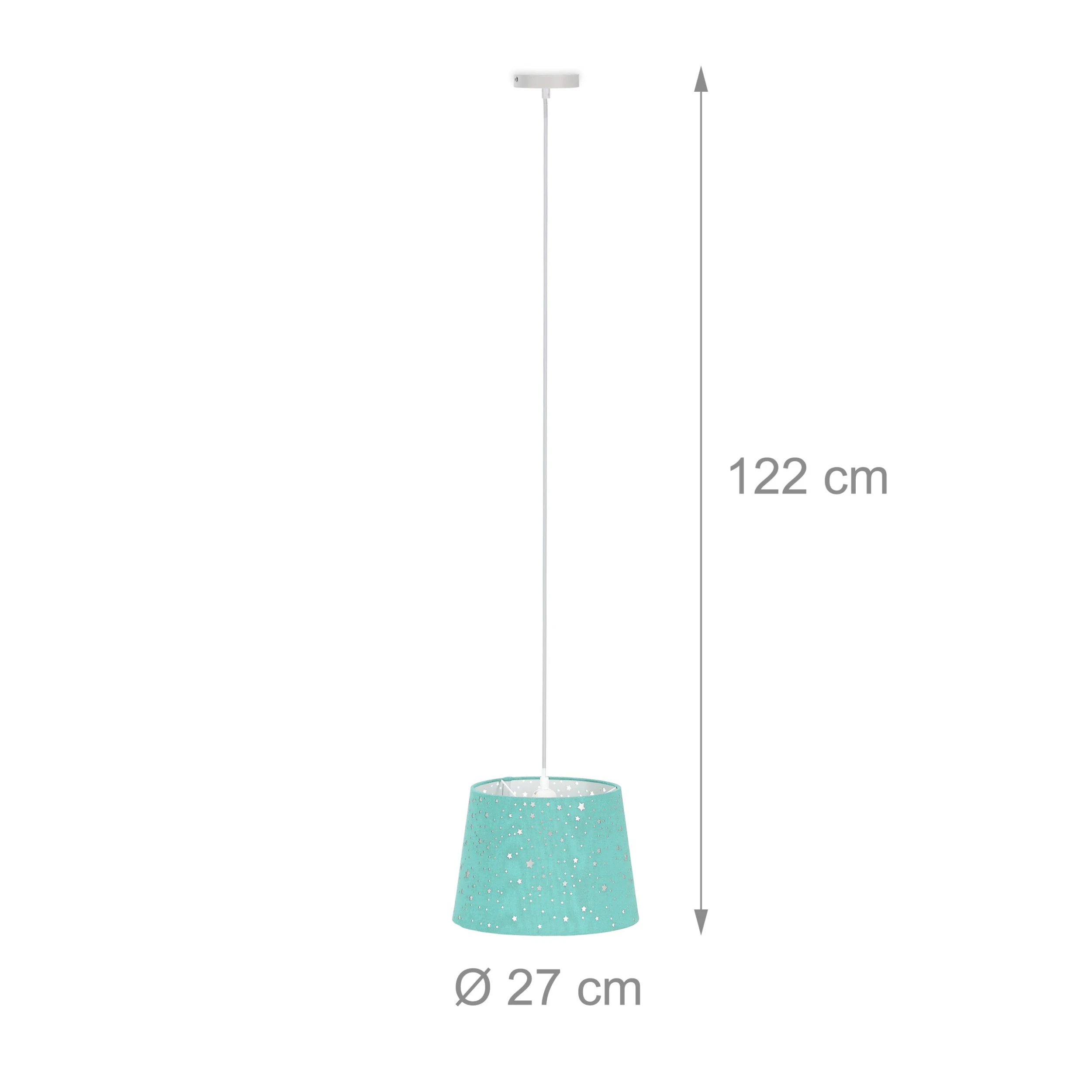 Relaxdays Kinderzimmerlampe "Sterne" In Mint - Ø 27 Cm - Image 4