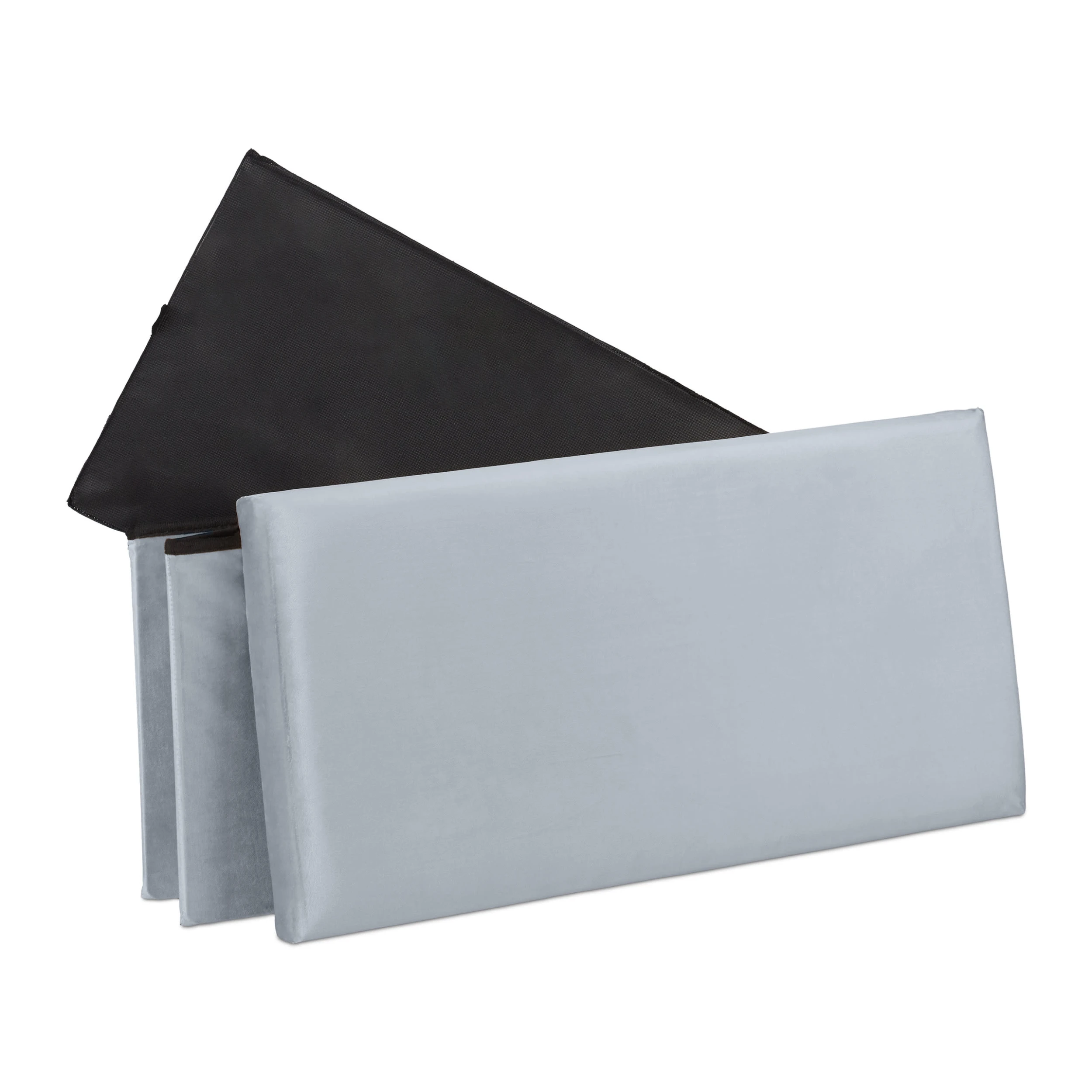 Relaxdays Sitzbank In Hellgrau - (B)77 X (H)38 X (T)39 Cm - Image 6