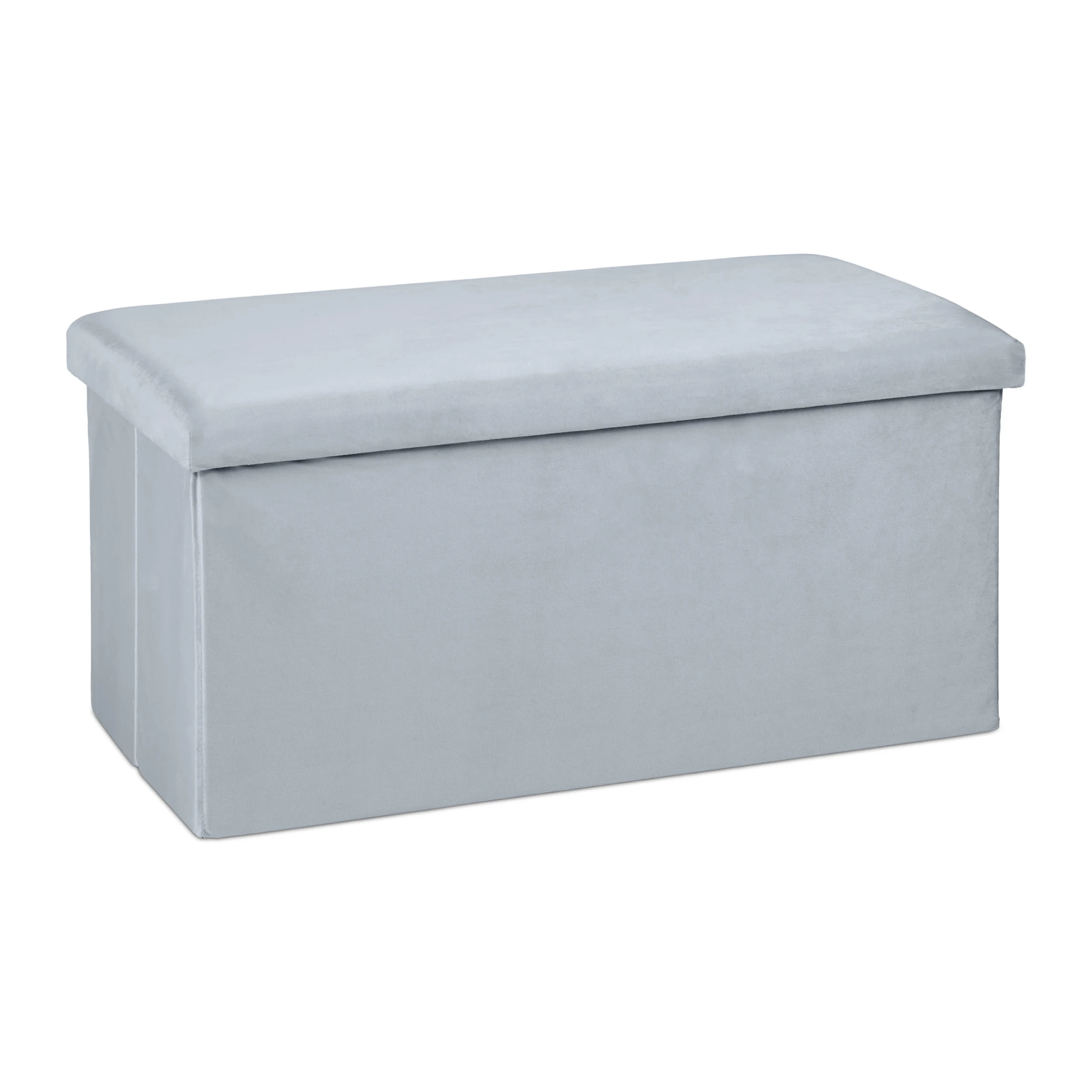 Relaxdays Sitzbank In Hellgrau - (B)77 X (H)38 X (T)39 Cm