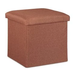 Relaxdays Sitzhocker In Braun - (B)37,5 X (H)37 X (T)37,5 Cm
