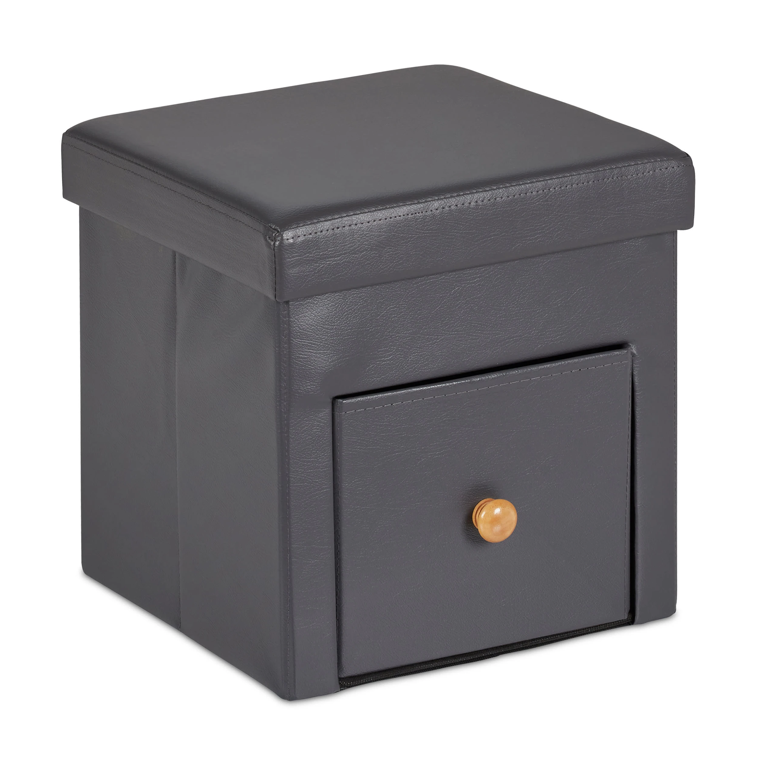 Relaxdays Sitzhocker In Grau - (B)37 X (H)38 X (T)38 Cm