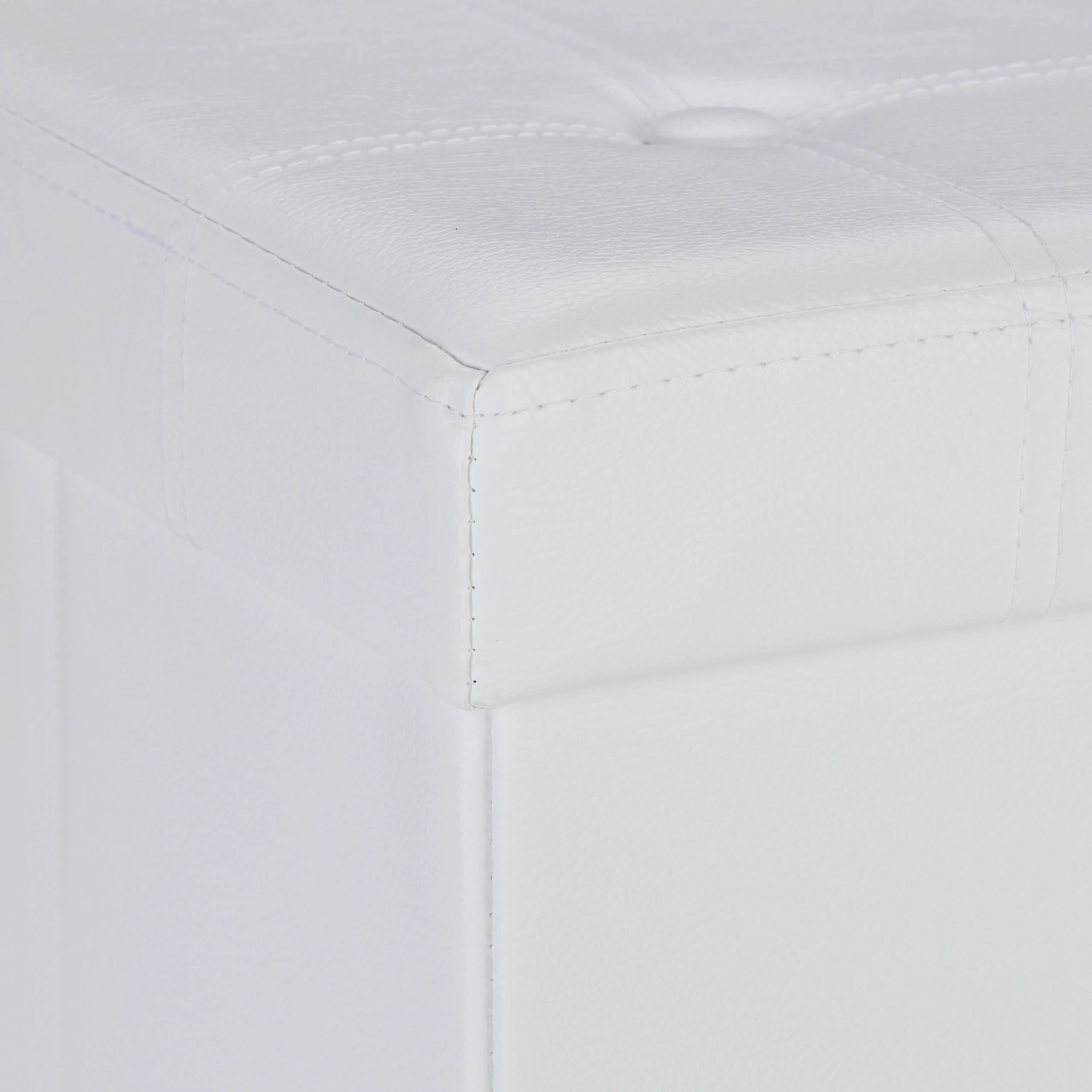 Relaxdays Sitzhocker In Weiß - (B)37 X (H)38 X (T)37 Cm - Image 7