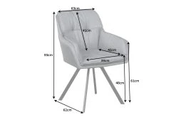 Riess-ambiente.de Armlehnenstuhl MR. LOUNGER In Grau - 63 X 85 X 62cm -VCM-Shop riess ambiente de armlehnenstuhl mr lounger in grau 63 x 85 x 62cm 9