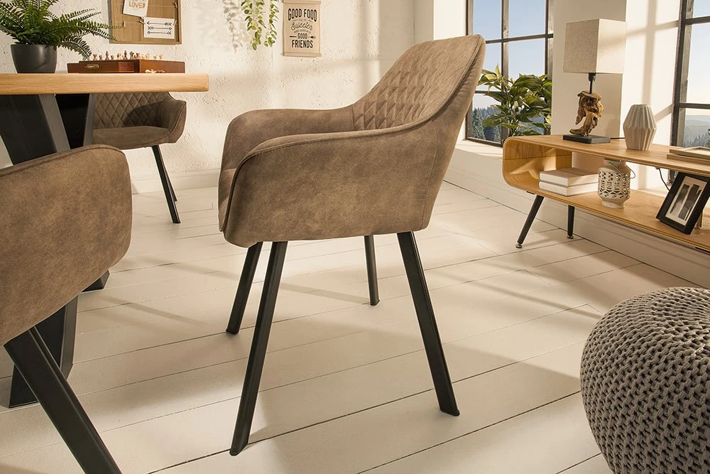 Riess-ambiente.de Armlehnenstuhl PALERMO In Taupe - 57 X 84 X 46cm - Image 4