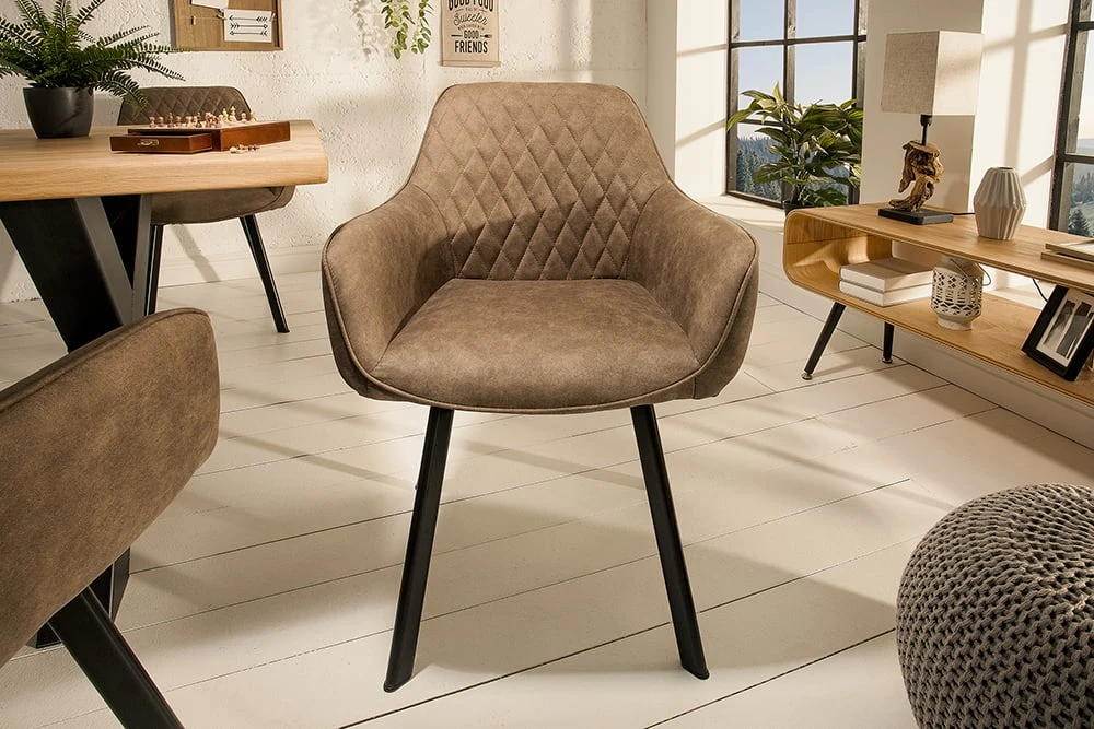 Riess-ambiente.de Armlehnenstuhl PALERMO In Taupe - 57 X 84 X 46cm - Image 5