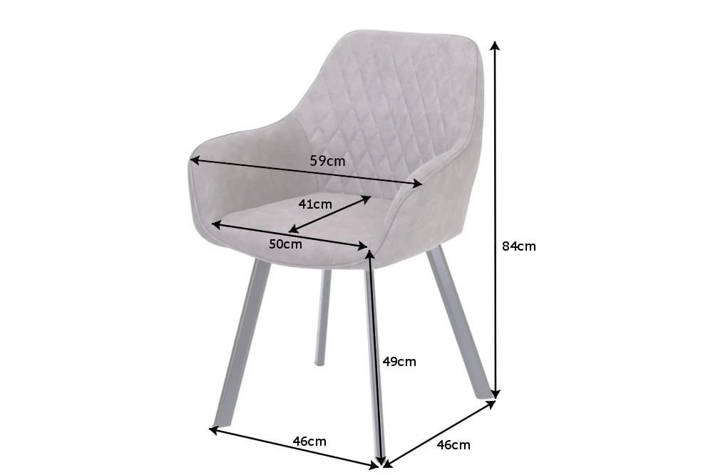 Riess-ambiente.de Armlehnenstuhl PALERMO In Taupe - 57 X 84 X 46cm - Image 9