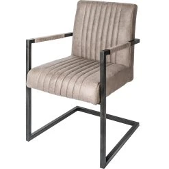 Riess-ambiente.de Freischwinger BIG ASTON In Taupe / Schwarz - 55 X 88 X 63cm