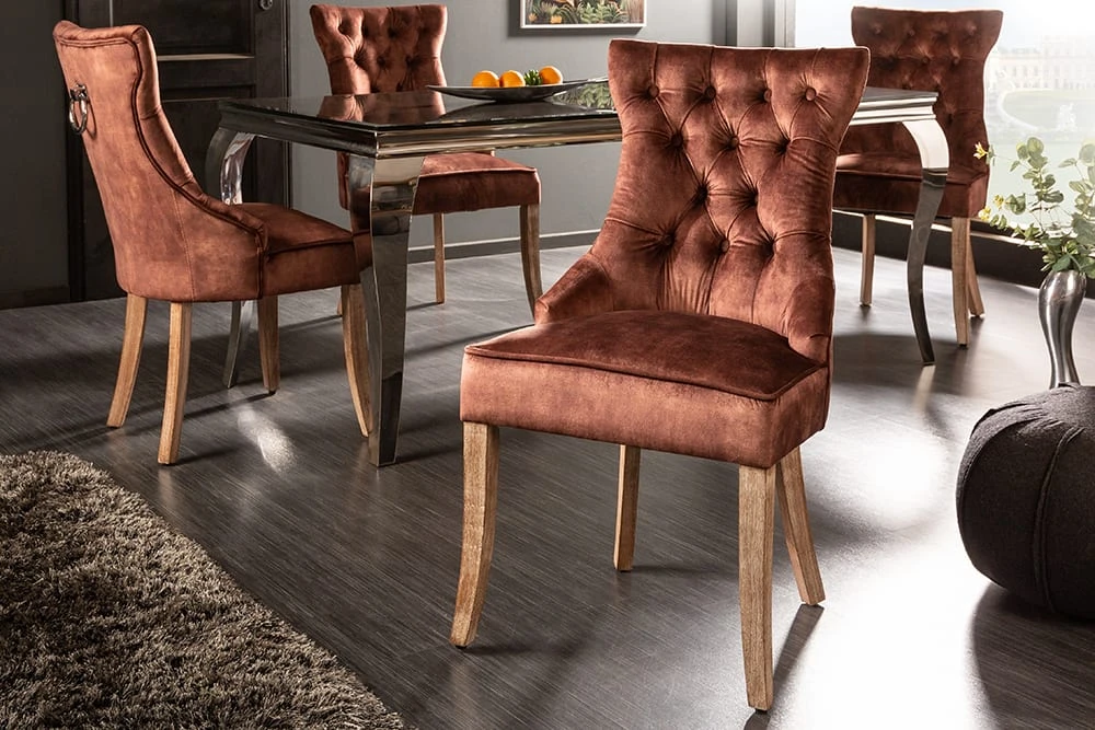 Riess-ambiente.de Polsterstuhl CASTLE In Braun - 57 X 96 X 63cm - Image 2