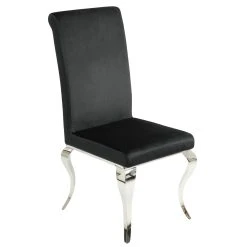 Riess-ambiente.de Polsterstuhl MODERN BAROCK In Schwarz - 45 X 104 X 64cm