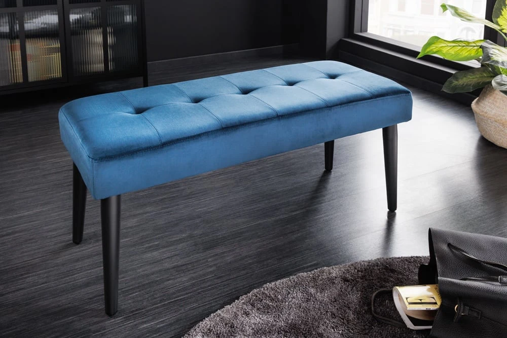 Riess-ambiente.de Sitzbank BOUTIQUE In Blau / Schwarz - 95 X 45 X 38cm - Image 2